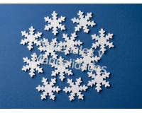 Set Apliques copo de nieve 3.8 cm para decoración y navidad x12p