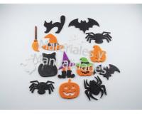 Figuras en foamy Halloween para decorar goma eva fomy escarchado