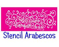 Stencil Arabescos 30 x10 plantilla decorativa para artes