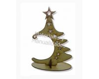 Árbol de navidad #4 puntas onduladas en madera mdf para decoraci