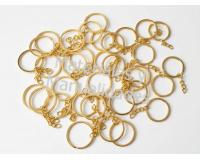Argollas Metálicas doradas plana gruesa x12pz