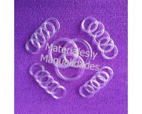 Argolla acrílica soporte de burbuja esferas transparentes