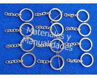 12 Argollas para llaveros Doradas herramientas para manualidades