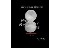 Bola de icopor hueca diámetro de 20cm