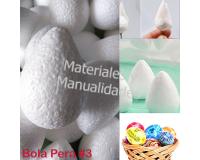 Huevo Pera De Icopor #3 Poliestireno Para muñecos frutas y artes
