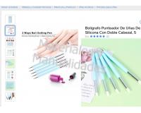 Set repujadores metálicos y Pincel Flexibles Punta de goma Bolíg