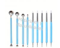 Set boleadores y Herramientas Puntillado Puntas de Silicona