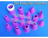 Set Boquillas grandes plásticas para Repostería pastillaje fonda