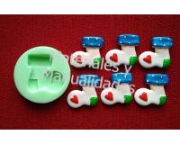 Molde Bota de Navidad para Fondant y pasta flexible