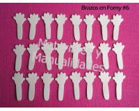 Figuras en fomy brazos 6 en goma eva para muñecos y fofuchas