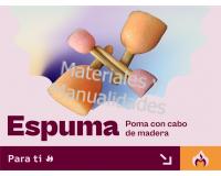 Set Pomas espuma con cabo de madera o Cepillo para Ponceado x4z