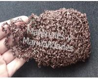 Pelo sintético Cabello crespo Tono Café para muñecas fofucha