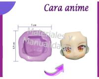 Molde en silicona cara anime ara pasta flexiable