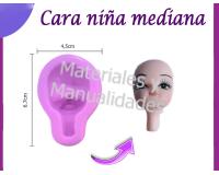 Molde en silicona cara de niña mediana