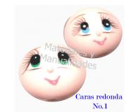 Caras redondas maquilladas No.1 para recordatorio de grado comun