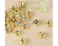 12pcs Cascabeles Dorados para Decoración de Navidad y Manualidad