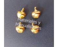 12pcs Cascabeles Dorados 8mm para Decoración Navidad y Manualida