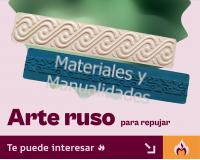 Set Plantilla Plástica para repujar arte ruso en aluminio x2pz