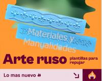 Plantilla Plástica para repujar arte ruso en aluminio o pergami