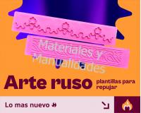 Plantillas Plástica para repujar arte ruso en aluminio o pergami