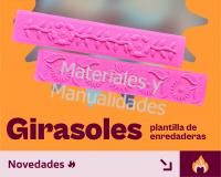 Plantillas rigídas de girasoles y enredadera para repujar alumin
