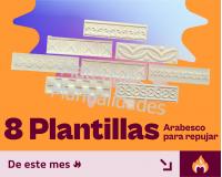 Set 8 Plantillas Arabesco para repujar aluminio o pergamino