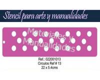Círculos Puntos lunares Stencil plantilla para artes pasta y rep
