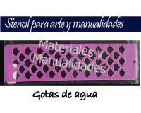 Arabesco gotas de agua Abanicos Stencil plantilla para screen