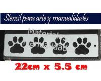 Stencil plantilla garras huellas dog para artes y manualidades