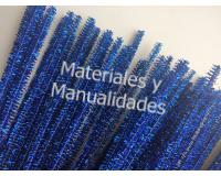 50 Limpia pipas metalizados Chelines Azul rey para muñecos