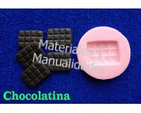 Molde silicona chocolatina para botones en porcelana fría