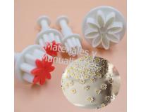 Molde expulsor flor margaritas para decorar tortas fondant