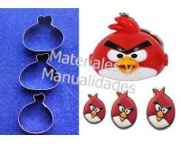 Cortador De angry birds molde para fondant y pasta flexi