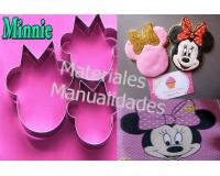 Molde en acero cortador cara minnie disney marcador de fondant y