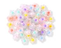 Ensamble de Flores transparentes de 9mm margarita para pulseras 