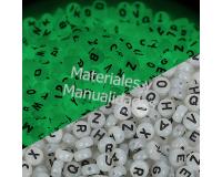 Abalorio para bisutería alfabeto letras luminosas 20gr