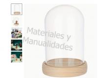 Cúpula de Vidrio para Exhibición Circular Clásico con Parte Supe