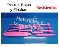 Juego de Estiletes bolas y flechas rígidos fuertes doble punta d