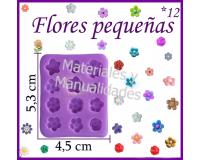 Molde en silicona flores Pequenas para masa flexible