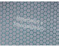 Foami Goma eva Metalizado Estampado hexágonos o panal 60cmx40cm
