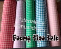 Lámina de foamy estampado tipo tela goma eva de 60cm x40cm 1pz