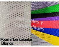 Foamy blanco Laminado Texturizado Con Lentejuelas Brillantes 1pz
