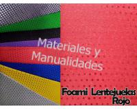 Foami Laminado rojo con Lentejuelas verde metálico 1pz