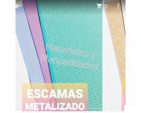 Foami Goma eva Metalizado Estampado escamas 60cmx40cm