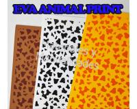 Foami animal print piel de vaca jirafa y perro Eva estampado 1pz