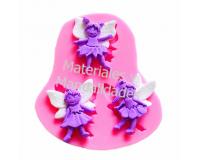 Molde silicona hadas para pastel fondant fimo para prendedores