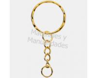 100 Argollas Doradas para llaveros herrajes