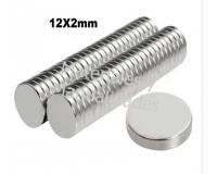 Imán Disco Redondo 12mm Potentes Para Artes oficina y hogar 2pz