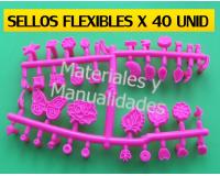 Molde flexible Sellos para para texturizar  pasta de azúcar flex