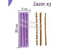 Molde silicona lazos para decorar masillas flexibles